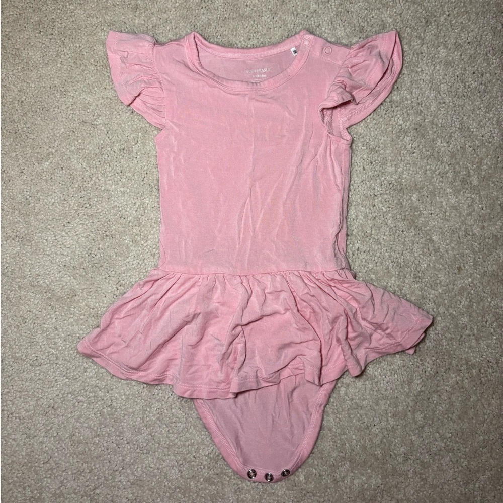 Posh Peanut Pink Ruffle Bodysuit